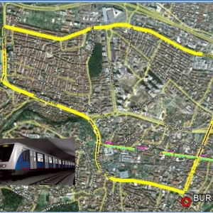 Bursa Şehiriçi Hafif Raylı Sistem Hattına ait Halihazır Harita Yapımı